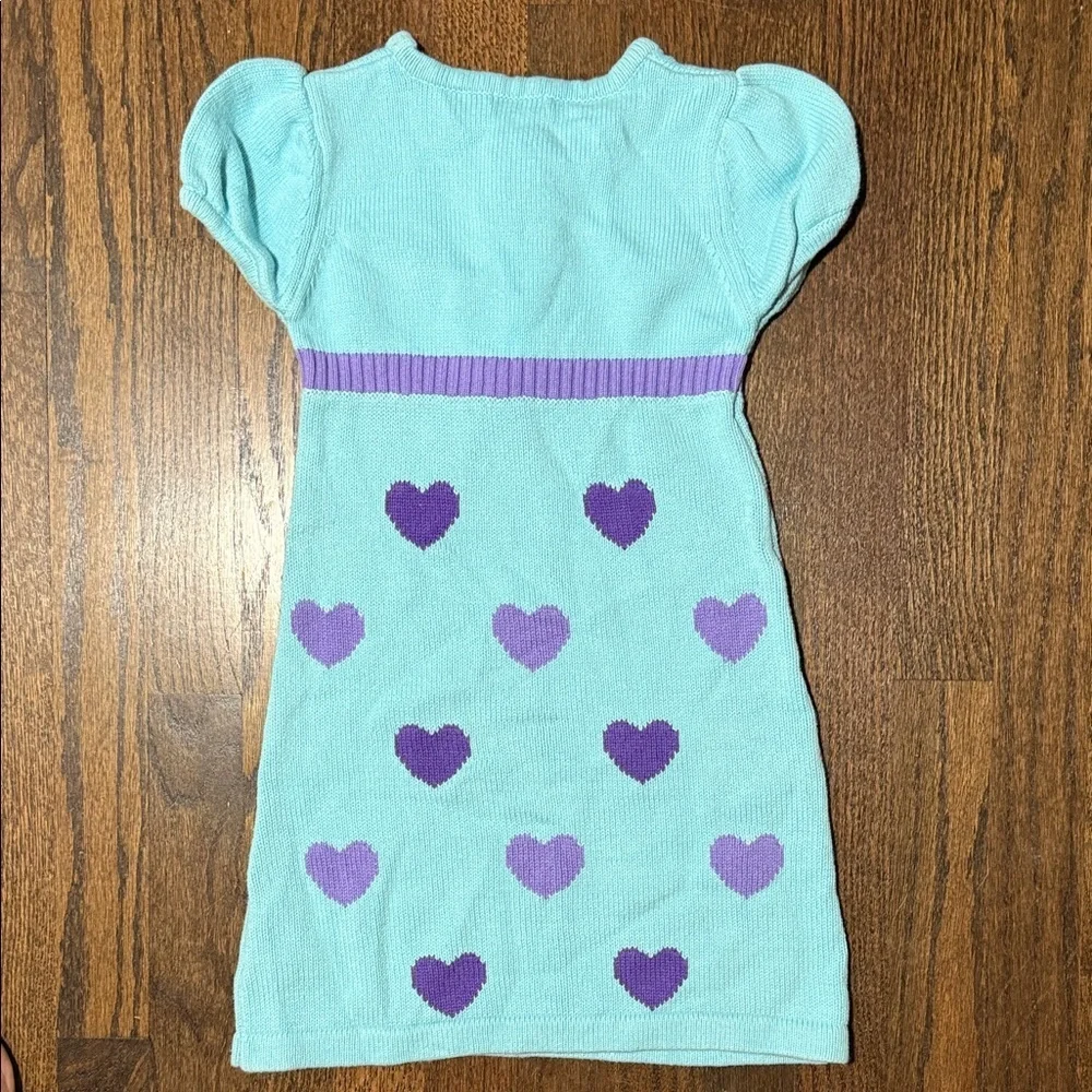 Hartstrings Aqua and Purple Heart Dress